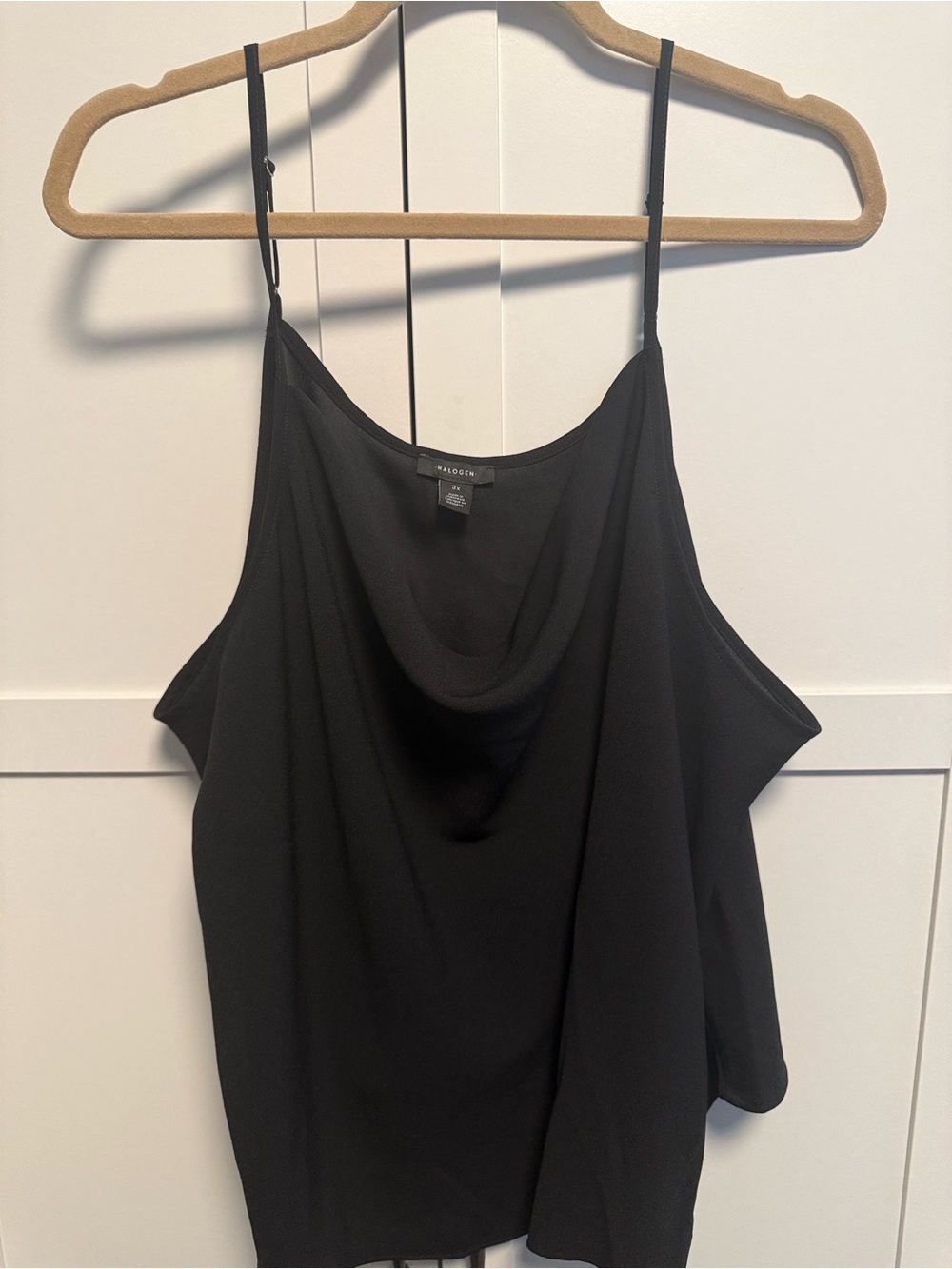 Halogen Black Draped Cowl Neck Camisole